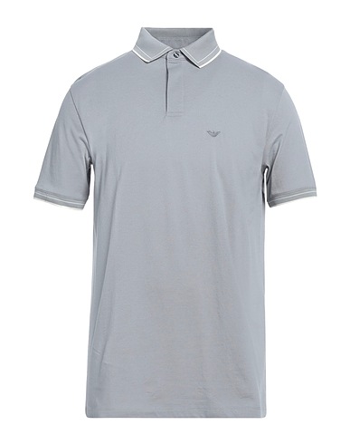EMPORIO ARMANI Polo shirt Light grey 100% Cotton