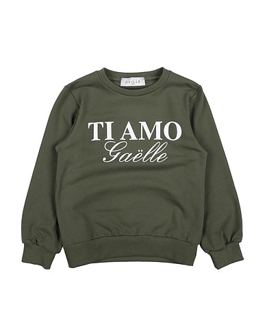 GAëLLE Paris Sweatshirt Military green 96% Cotton, 4% Elastane