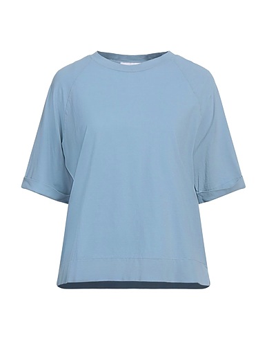 ALPHA STUDIO Basic T-shirt Slate blue 98% Cotton, 2% Elastane