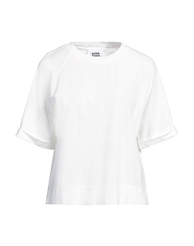 ALPHA STUDIO Basic T-shirt Ivory 98% Cotton, 2% Elastane