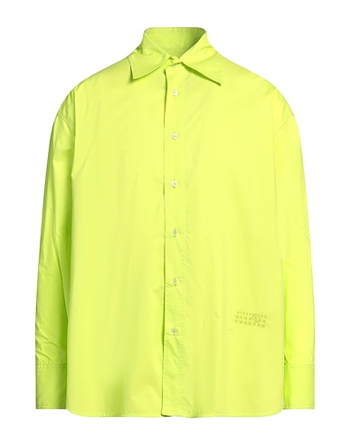 MM6 MAISON MARGIELA Camicia tinta unita Verde lime 100% Cotone
