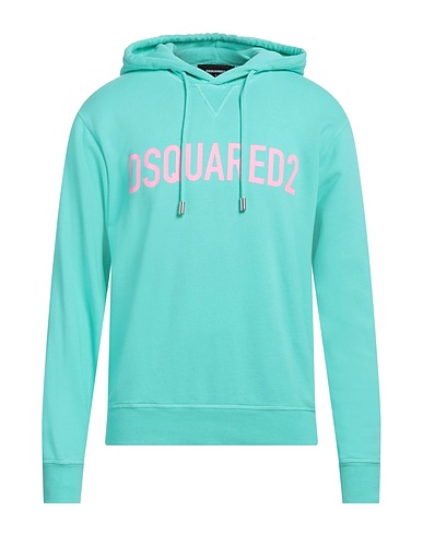 DSQUARED2 Hooded track jacket  Turquoise 100% Cotton