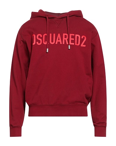 DSQUARED2 트레이닝 상의 버건디 100% 코튼