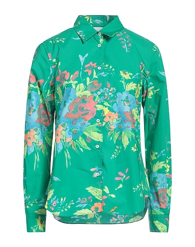ASPESI Floral shirts & blouses Green 100% Cotton
