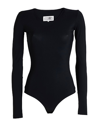 MM6 MAISON MARGIELA TOPS & TEES Black 78% Polyamide, 22% Elastane