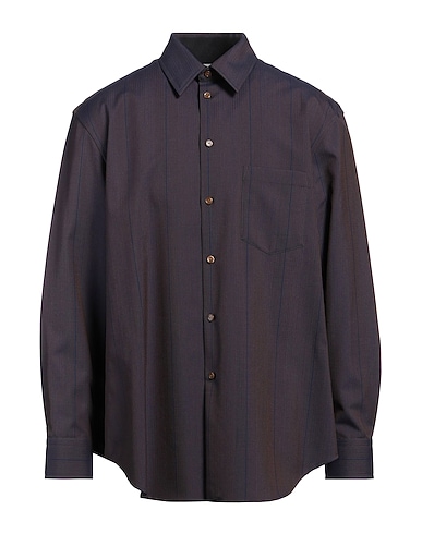 BURBERRY Striped shirt Navy blue 100% Wool