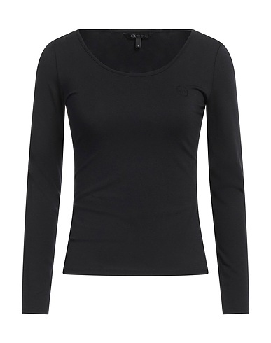 ARMANI EXCHANGE Basic T-Shirt Black 57% Cotton, 38% Modal, 5% Elastane