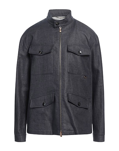 AGNONA Denim shirt Black 60% Linen, 24% Viscose, 16% Cotton, Brass