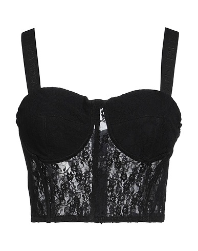 GAëLLE Paris Top NOIR Nero 100% Poliammide, Elastan, Poliestere