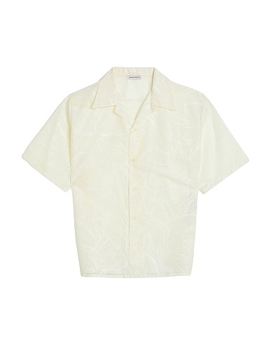 MCQUEEN Solid color shirt Ivory 100% Silk