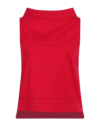 ALPHA STUDIO Top Red 98% Cotton, 2% Elastane