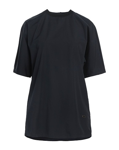AGNONA Top Black 100% Cotton, Silk, Metal