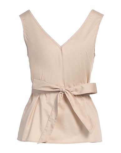 CAMICETTASNOB Top Beige 100% Baumwolle