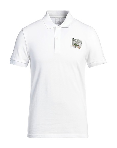 LACOSTE ポロシャツ X JEAN-MICHEL TIXIER ホワイト コットン 100% / ポリウレタン