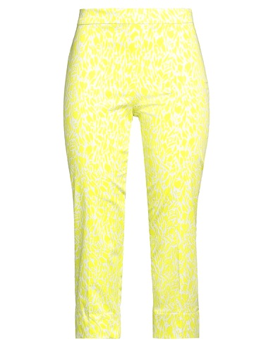 DIANA GALLESI Casual pants Lime green 97% Cotton, 3% Elastane
