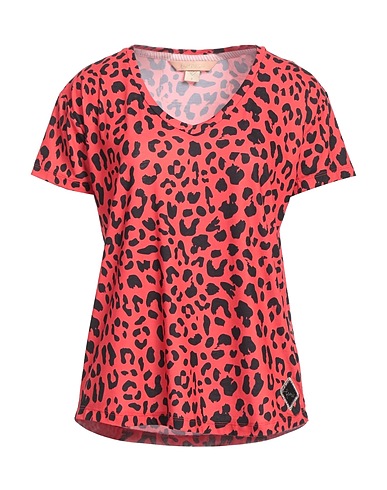 FEMI STORIES T-shirt Red 95% Polyester, 5% Elastane