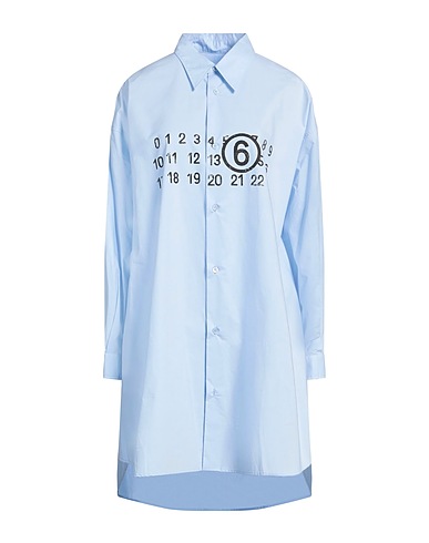 MM6 MAISON MARGIELA Shirts Sky blue 100% Cotton
