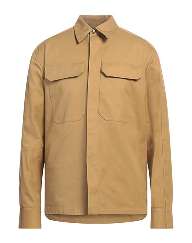JIL SANDER Solid colour shirt Sand 100% Cotton