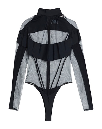 MUGLER TOPWEAR Black 78% Polyamide, 22% Elastane