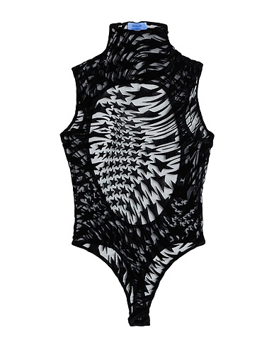 MUGLER トップス ブラック ナイロン 77% / ポリウレタン 23%