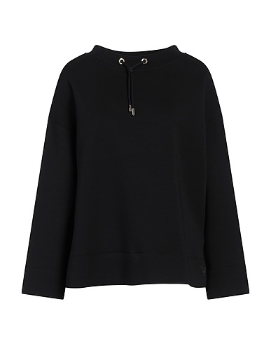 EMPORIO ARMANI Sweatshirt Black 76% Cotton, 18% Polyester, 6% Elastane