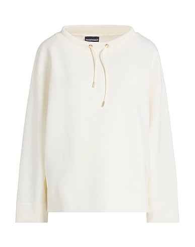 EMPORIO ARMANI Sweatshirt Elfenbein 76% Baumwolle, 18% Polyester, 6% Elastan