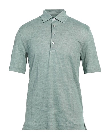 ZEGNA Polo shirt Sage green 100% Linen
