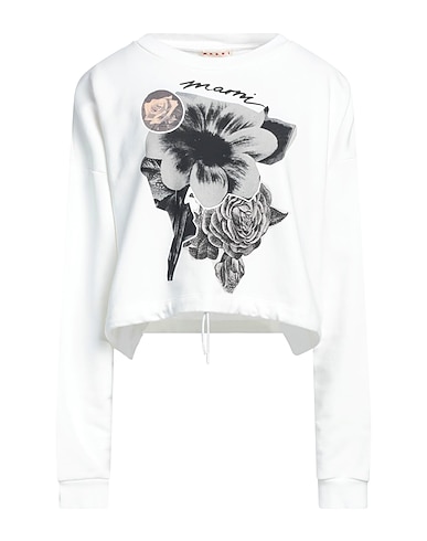 MARNI Hooded track jacket  Off white 100% Cotton