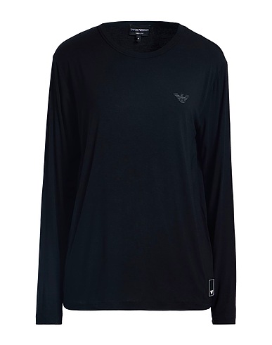 EMPORIO ARMANI Basic T-Shirt Black 90% Viscose, 10% Elastane