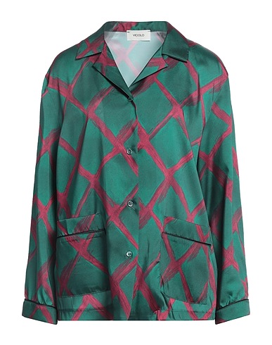 VICOLO Patterned shirts & blouses Green 100% Polyester