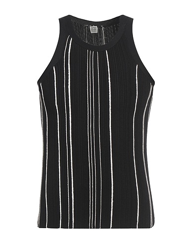 TOTEME Tank top Black 82% Acetate, 18% Polyamide