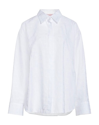 VALENTINO GARAVANI Camisas y blusas estampadas Blanco 100% Algodón