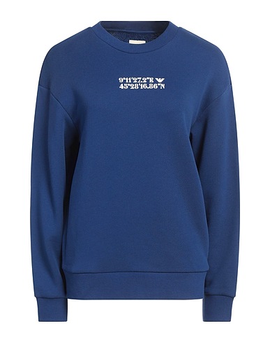 EMPORIO ARMANI Felpa Blu 100% Cotone