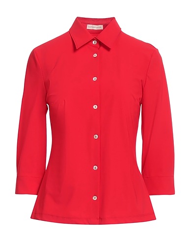 CAMICETTASNOB Solid colour shirts & blouses Red 85% Polyamide, 15% Elastane
