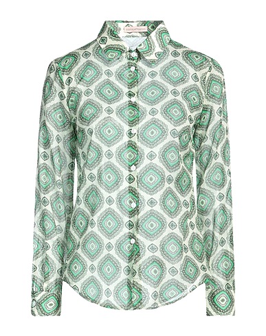 CAMICETTASNOB Patterned shirts & blouses Green 100% Cotton