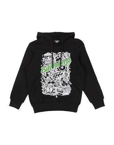 BIKKEMBERGS Felpa Nero 100% Cotone