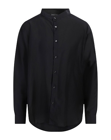 EMPORIO ARMANI Solid colour shirt 80% Modal, 20% Silk