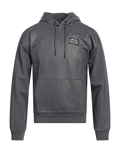 EA7 Hooded track jacket  Lead 100% Cotton, Elastane
