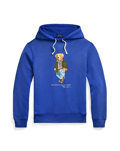 POLO RALPH LAUREN Hooded track jacket  POLO BEAR GARMENT-DYED FLEECE HOODIE
 Slate blue 84% Cotton, 16% Polyester