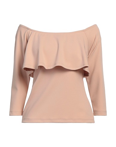 HANITA Off-the-shoulder top Sand 95% Polyester, 5% Elastane
