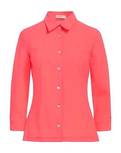 CAMICETTASNOB Solid color shirts & blouses Coral 71% Polyamide, 29% Elastane
