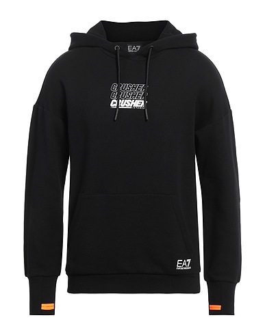 EA7 Hooded track jacket  Black Cotton, Elastane