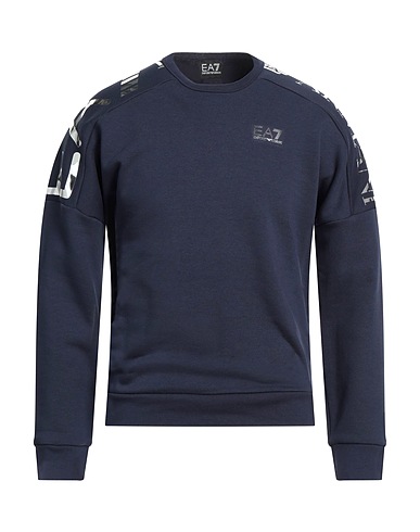 EA7 Sweatshirt Navy blue 68% Cotton, 32% Polyester, Elastane