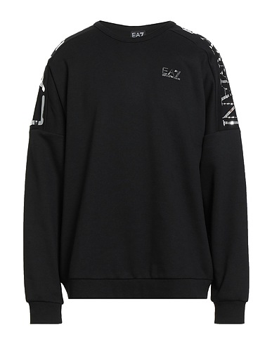 EA7 Sweatshirt Black 68% Cotton, 32% Polyester, Elastane