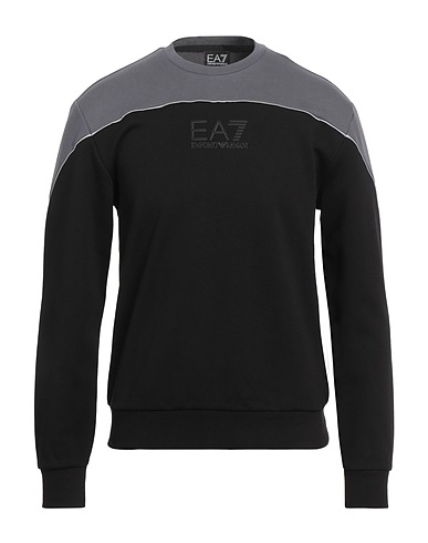 EA7 Felpa Nero 85% Cotone, 15% Poliestere, Elastan