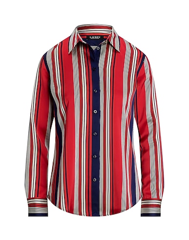 LAUREN RALPH LAUREN Striped shirt CLASSIC FIT STRIPED CHARMEUSE SHIRT
60% Recycled polyester, 40% Polyester