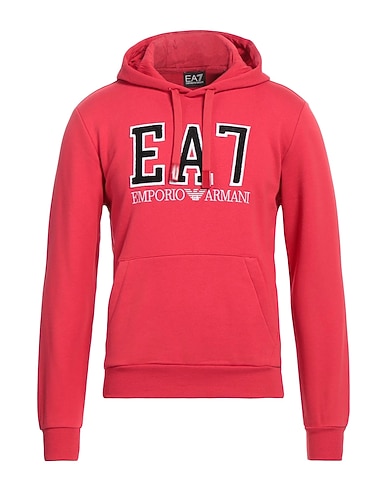 EA7 Hooded sweatshirt Red 85% Cotton, 15% Polyester, Elastane
