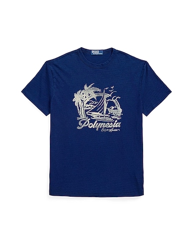 POLO RALPH LAUREN T-shirt CLASSIC FIT JERSEY GRAPHIC T-SHIRT
 Navy blue 100% Cotton