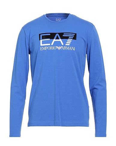 EA7 T-shirt Μπλε 95% Βαμβάκι, 5% Ελαστάνη