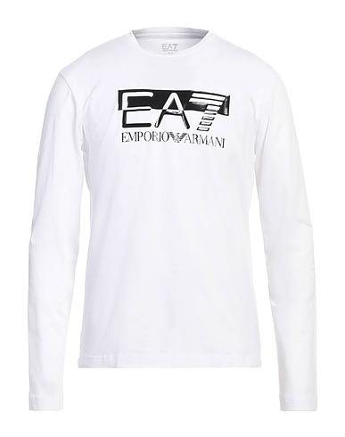EA7 T-shirt Bianco 95% Cotone, 5% Elastan